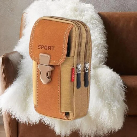 👣4/$20. Tactical Cell Phone Holster for Belt with 2 Zippered Compartments - Picture 8 of 9